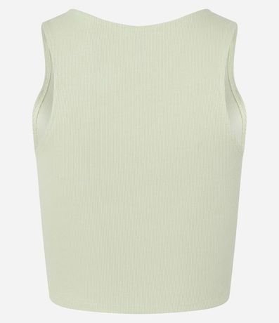 Blusa Cropped sin Mangas en Algodón Acanalado 6