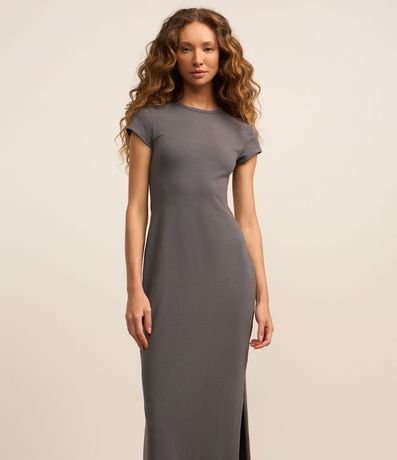 Vestido Largo en Algodón con Manga Corta 2