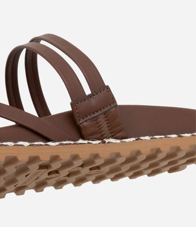 Sandalia Plana en Pu con Tiras de Chinelos 5