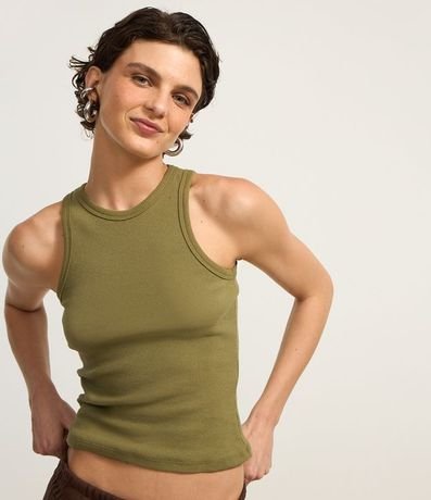 Blusa Musculosa Básica en Rib con Ligera Textura 3