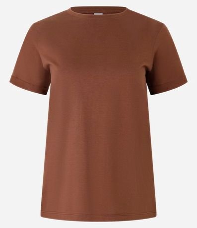 Remera en Media Malla con Manga Corta Doblada 5
