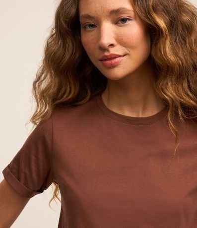 Remera en Media Malla con Manga Corta Doblada 3