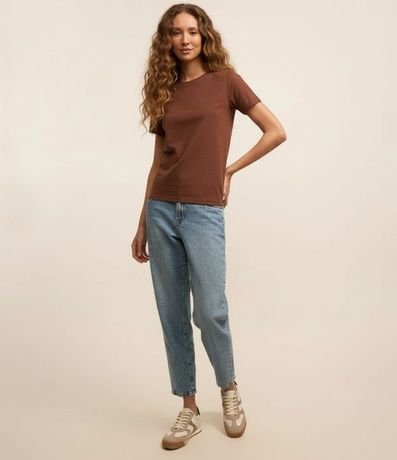 Remera en Media Malla con Manga Corta Doblada 4