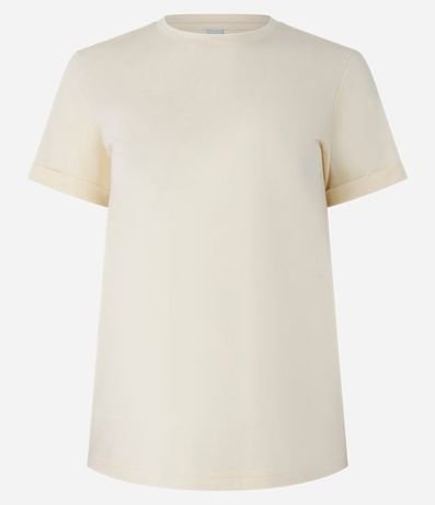 Remera en Media Malla con Manga Corta Doblada 4