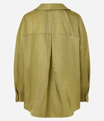 Camisa Satinada con Botones y Manga Larga 9