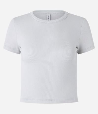 Blusa en Rib Acanalada con Manga Corta 4