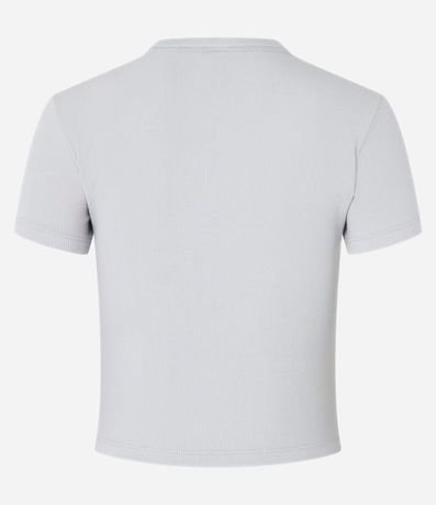 Blusa en Rib Acanalada con Manga Corta 6