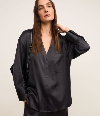 Camisa Oversized Ligera Satinada 2