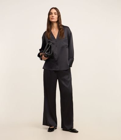 Camisa Oversized Ligera Satinada 3
