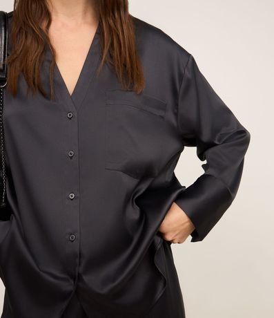 Camisa Oversized Ligera Satinada 4