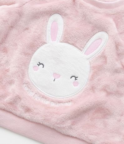 Suéter Infantil en Fleece con Bordado Conejito - Talle 0 a 18 meses 8
