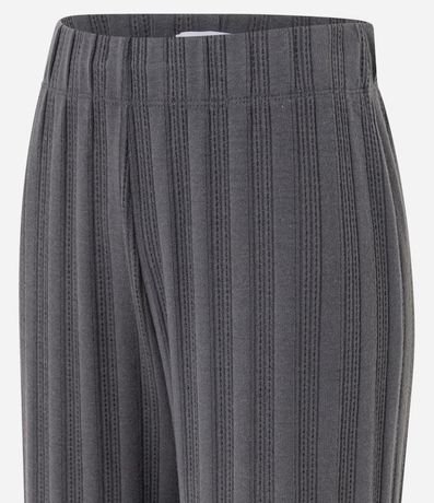 Pantalón Recto Acanalada Felpada y Calientita con Rayas 6