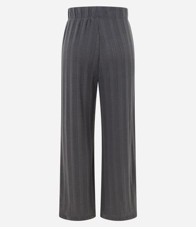 Pantalón Recto Acanalada Felpada y Calientita con Rayas 7