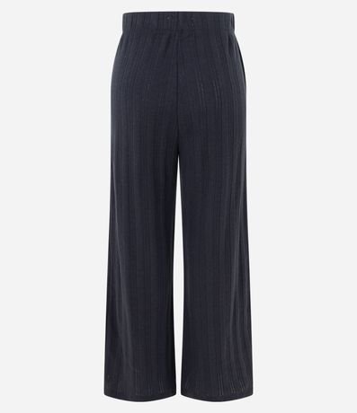 Pantalón Recto Acanalada Felpada y Calientita con Rayas 7