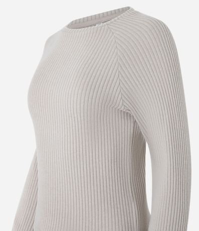 Blusa Slim Acanalada Felpuda con Sisa Raglán 5