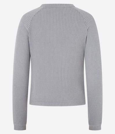 Blusa Slim Acanalada Felpuda con Sisa Raglán 6