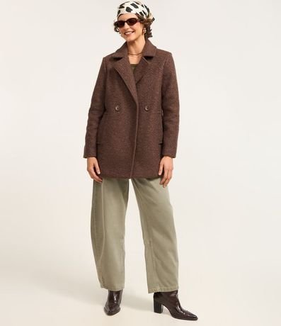 Saco alargado en Polyvelour con Textura Boucle 2