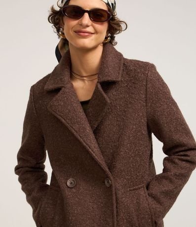 Saco alargado en Polyvelour con Textura Boucle 3