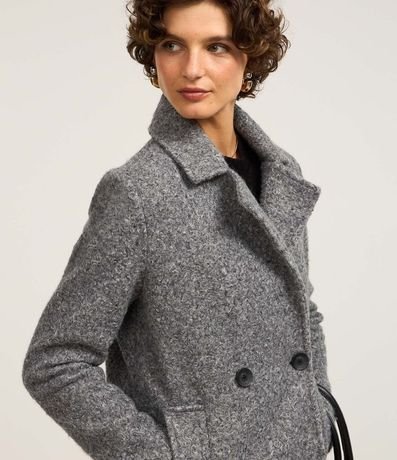 Saco alargado en Polyvelour con Textura Boucle 3