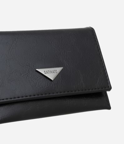 Billetera P PU Liso Sobre en Preto Caseína con Placa Triángulo Gun LALA EQUIPAMENTO 3