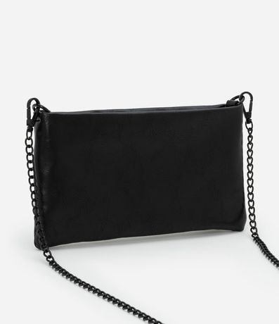 Billetera Transversal Grande en PU con Bretel Fino de Cadena 3