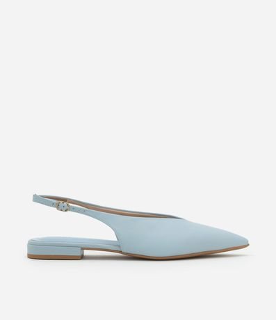 Zapatilla Slingback en Material Sintético con Escote U