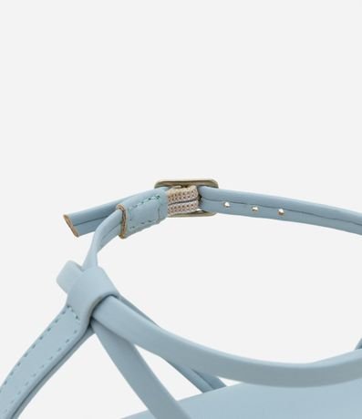 Sandalia Plana en PU con Tiras Finas Assimétricas 3