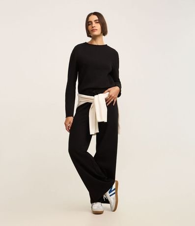 Blusa en Algodón con Friso delantero y Cuello Mediana 2