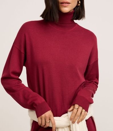 Vestido Midi de Punto con Cuello Alto 3