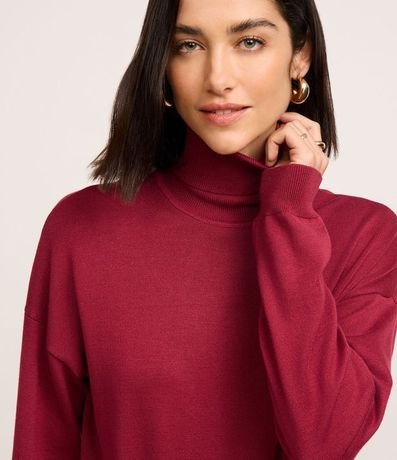 Vestido Midi de Punto con Cuello Alto 5