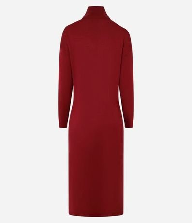 Vestido Midi de Punto con Cuello Alto 7