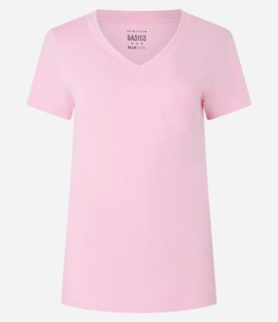 Blusa Básica en Algodón con Pequeño Bolsillo Frontal 4