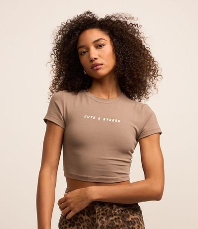 Blusa New T-Shirt en Rib con Estampa Cute And Stress 3