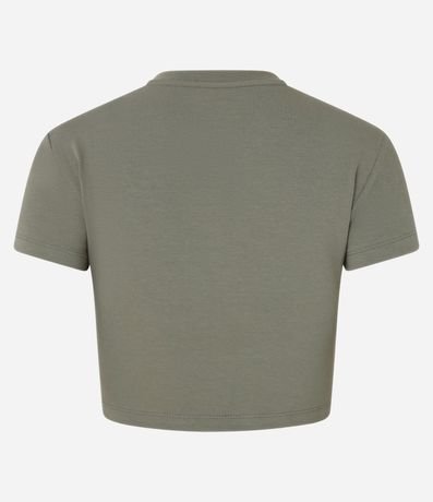 Blusa New T-shirt en Rib con Estampa Lettering Sensitive Content Inside 6
