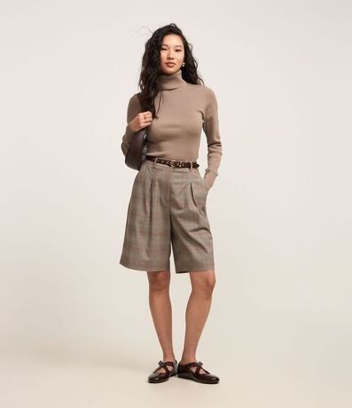 Suéter en Punto con Cuello Alto Estructurado 2