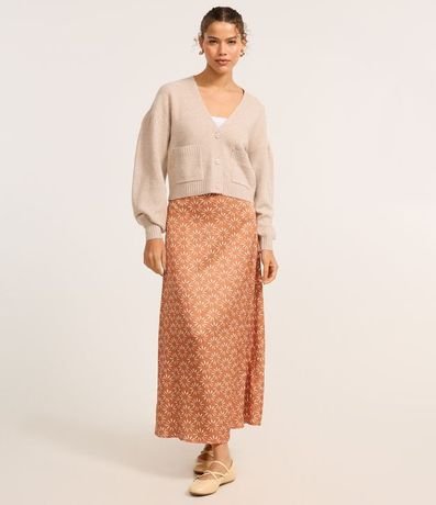 Cardigan Corto en Punto con Botones y Bolsillos 2