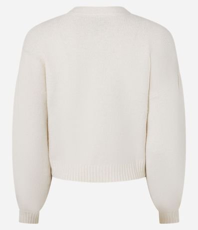 Cardigan Corto en Punto con Botones y Bolsillos 6