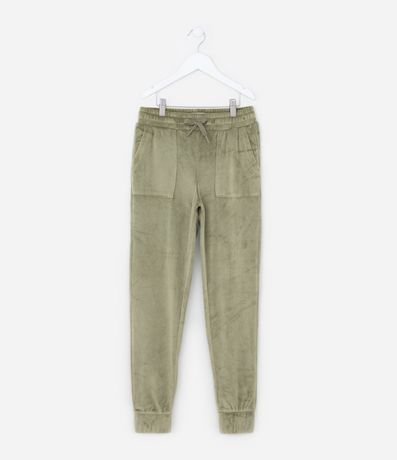 Pantalón Jogger Infantil en Plush con Bolsillo Funcional - Talle 5 a 14 años