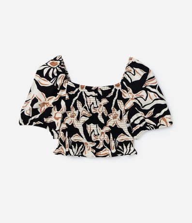 Blusa en Crepé con Estampa Floral y Lastex Curve & Plus Size 6