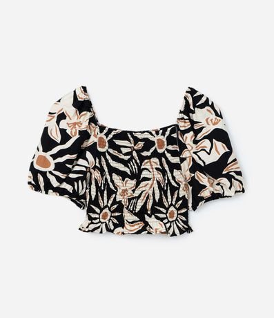 Blusa en Crepé con Estampa Floral y Lastex Curve & Plus Size 7