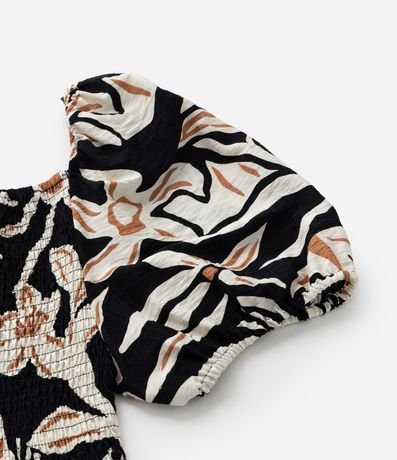 Blusa en Crepé con Estampa Floral y Lastex Curve & Plus Size 9