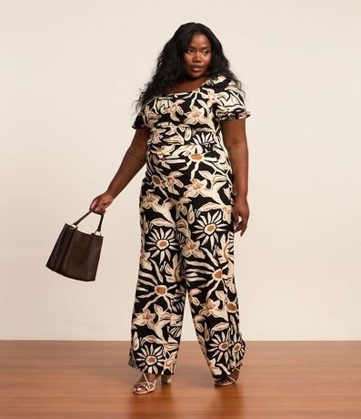 Blusa en Crepé con Estampa Floral y Lastex Curve & Plus Size 4