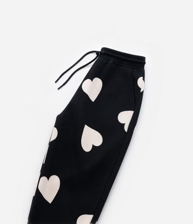 Pantalón Infantil en Algodón con Estampa Corazón - Talle 5 a 14 años 6