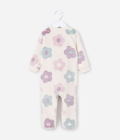 Mono Infantil en Fleece con Estampa Floral - Talle 0 a 18 meses 3