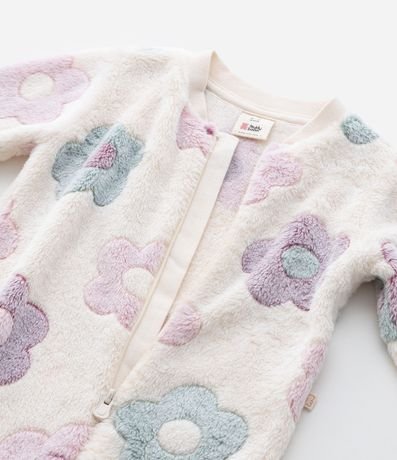 Mono Infantil en Fleece con Estampa Floral - Talle 0 a 18 meses 7