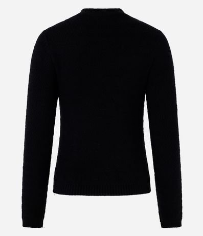 Blusa en Punto Leve con Cuello Redondo y Textura 3