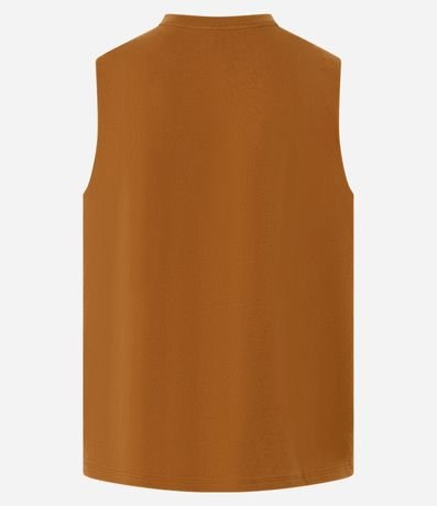 Musculosa en Algodón con Cuello Redondo y Tag en el Bajo 6