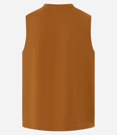 Musculosa en Algodón con Cuello Redondo y Tag en el Bajo 5