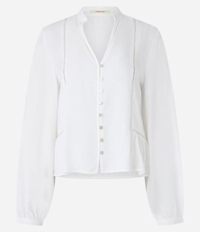 Camisa Bata de Viscosa con Detalles de Canalé 6