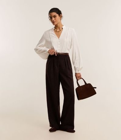 Camisa Bata de Viscosa con Detalles de Canalé 2